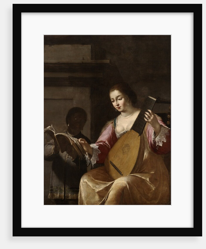 Woman Playing a Lute, 1638 by Jean Daret