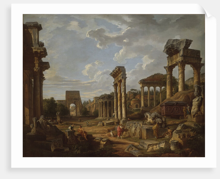 A Capriccio of the Roman Forum, 1741 by Giovanni Paolo Pannini or Panini