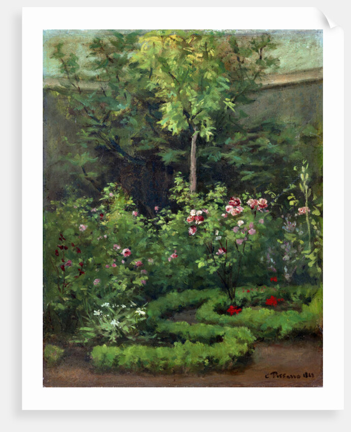 A Rose Garden, 1862 by Camille Pissarro