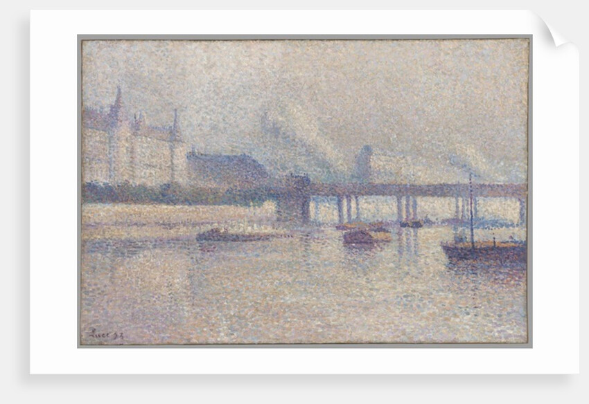 The Banks of the Seine River in Paris, 1893 by Maximilien Luce