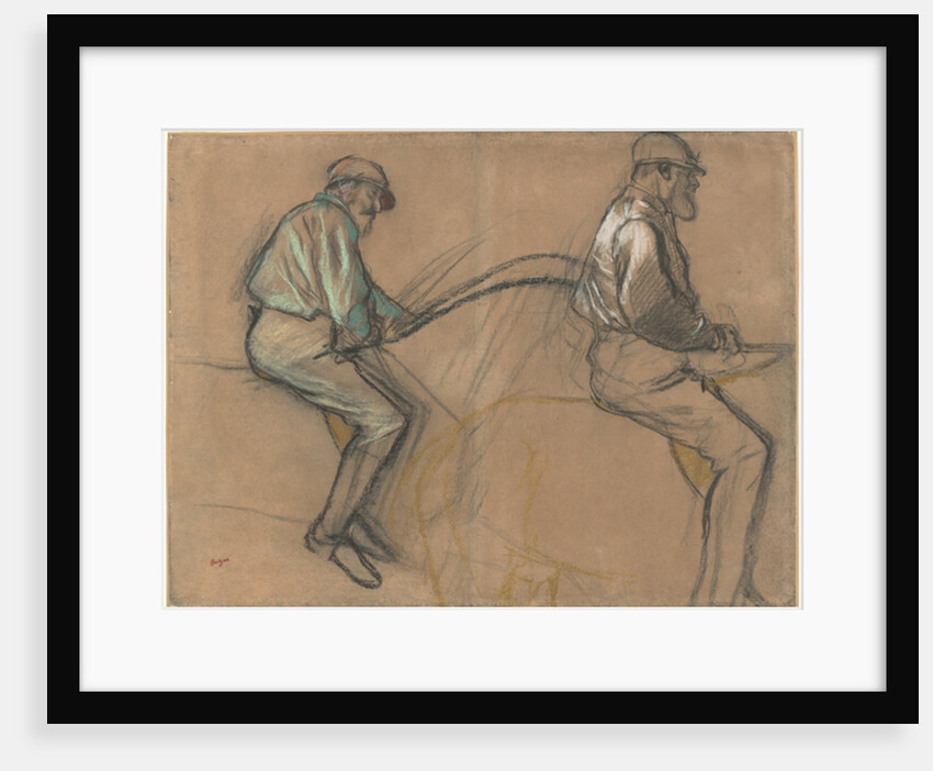 Two Studies of a Jockey, c.1884 by Edgar Degas