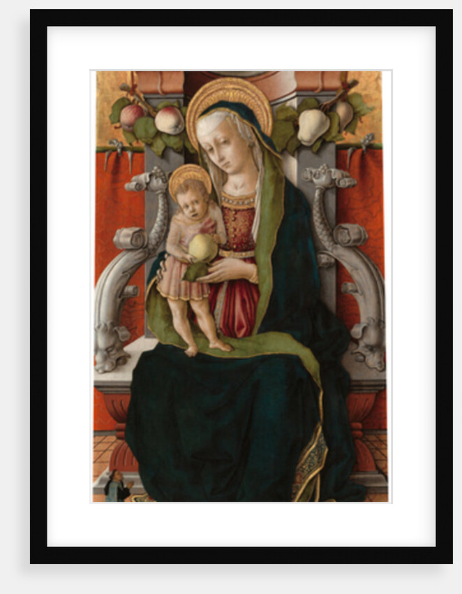 Madonna and Child Enthroned with Donor, 1470 by Carlo Crivelli