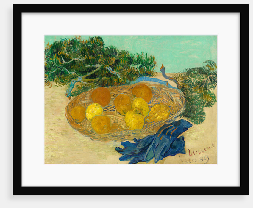 Still Life of Oranges and Lemons with Blue Gloves, 1889 by Vincent van Gogh