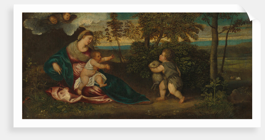Madonna and Child and the Infant Saint John in a Landscape, 1540-50 by Polidoro Lanzani