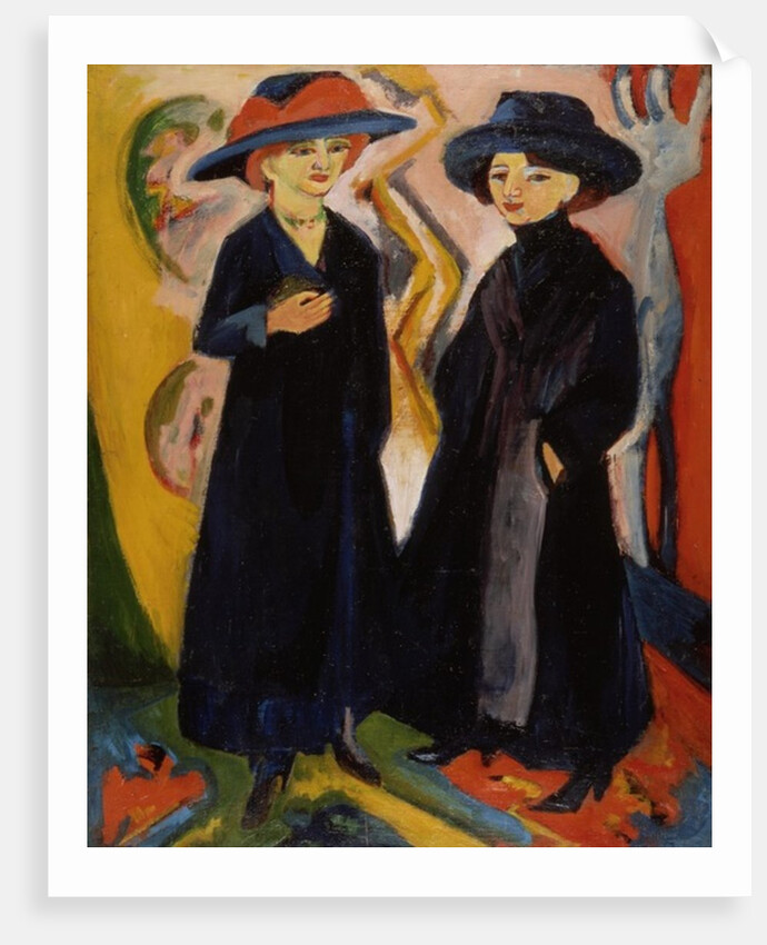 Two Women, c.1910s by Ernst Ludwig Kirchner