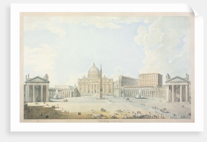 St. Peter's, the Basilica and the Piazza by Francesco Panini