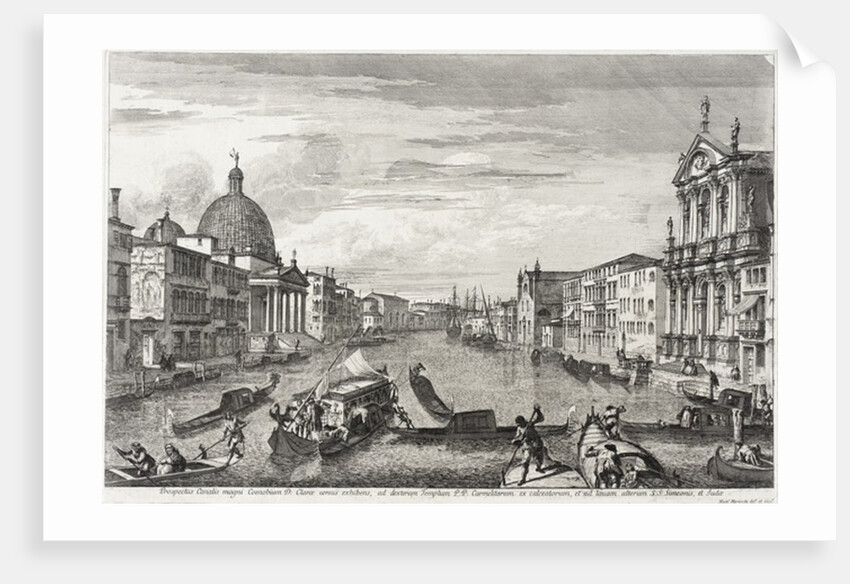 The Grand Canal Between San Simone Piccolo and Santa Chiara, c.1740-41 by Michele Marieschi