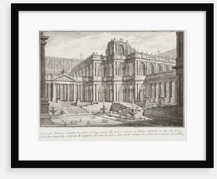 Ancient Forum Surrounded by Porticoes, c.1743 by Giovanni Battista Piranesi