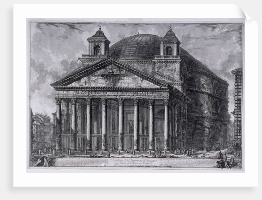 View of the Pantheon of Agrippa, c.1761 by Giovanni Battista Piranesi