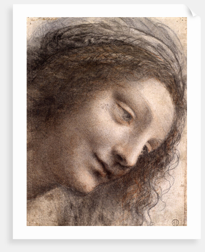 Head of Virgin, 1508-1512 by Leonardo da Vinci