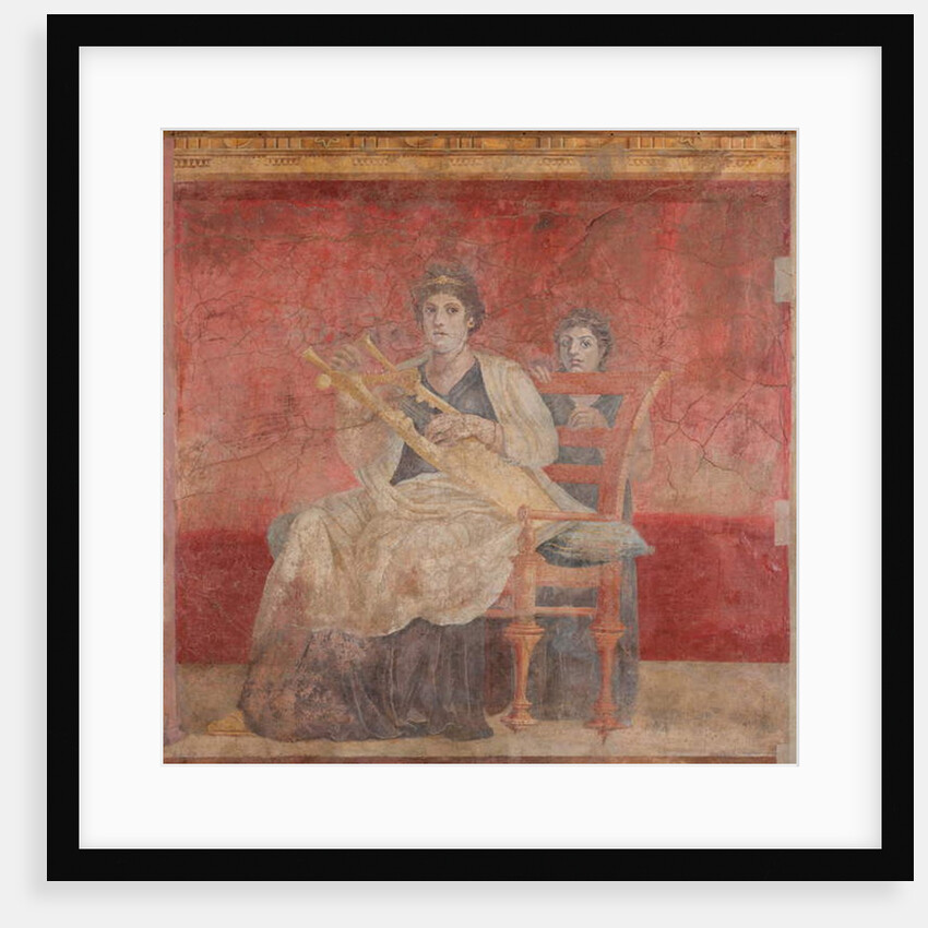 Seated woman playing a kithara, c.50–40 B.C. by Roman Republican Period
