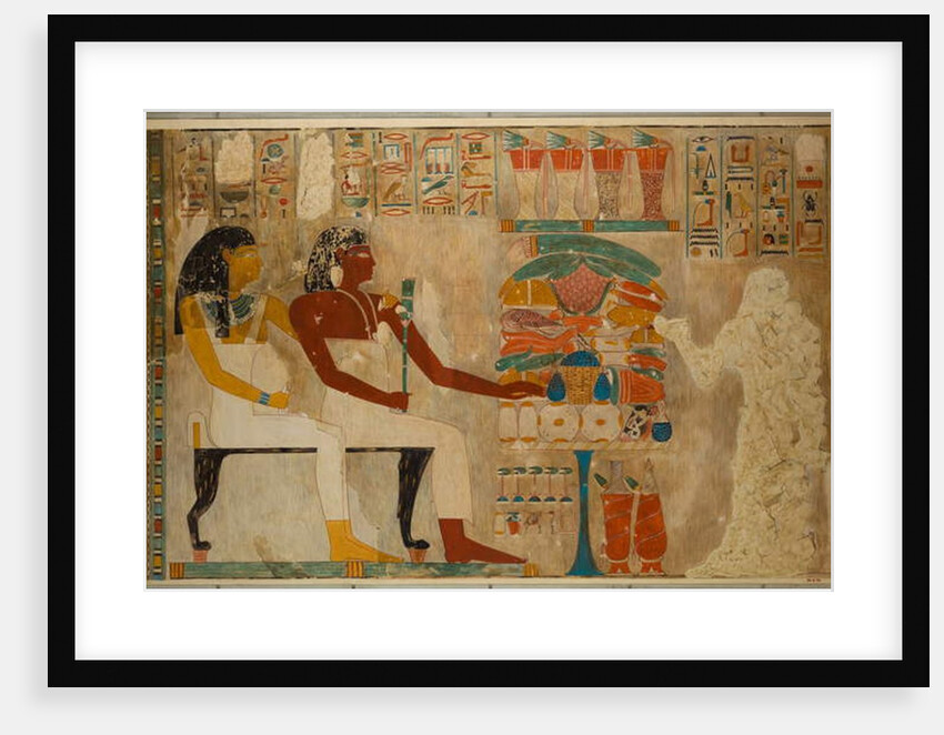 Vizier Rekhmire and his mother Meryt with food offerings, c.1928 by Charles Wilkinson