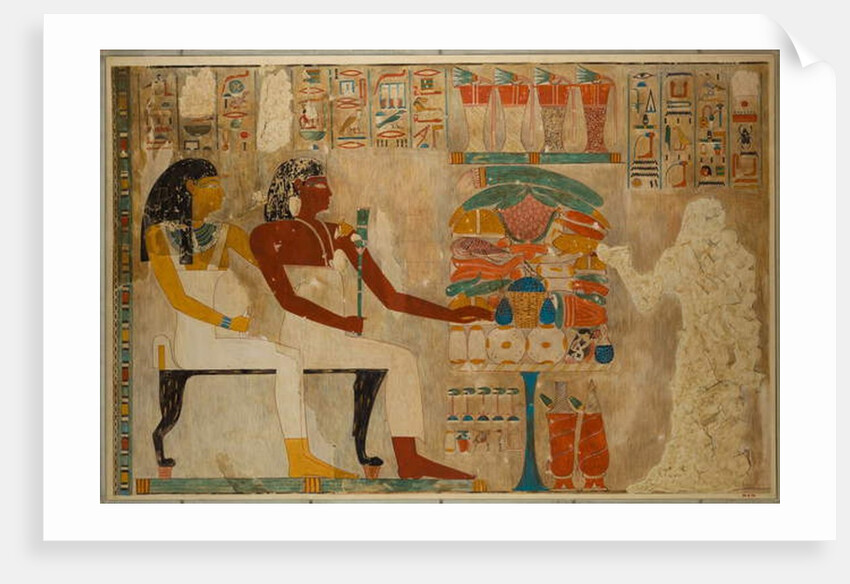 Vizier Rekhmire and his mother Meryt with food offerings, c.1928 by Charles Wilkinson