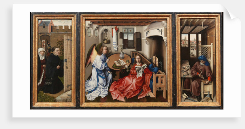 Annunciation Triptych, c.1427-32 by (1375/8-1444) Master of Flemalle