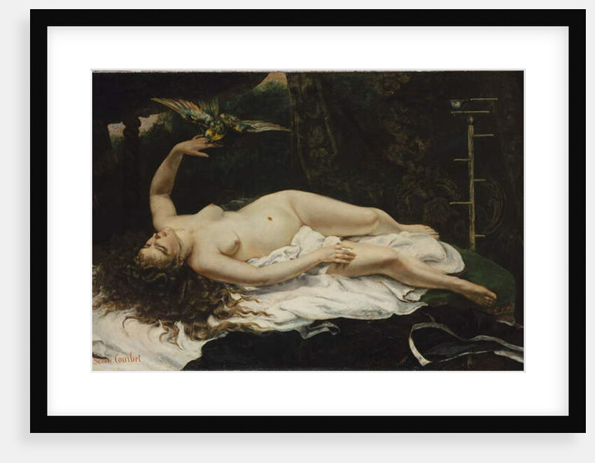 Woman with a parrot, 1866 by Gustave Courbet