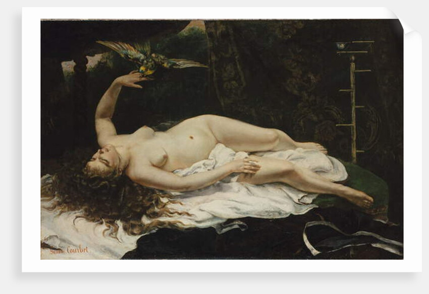 Woman with a parrot, 1866 by Gustave Courbet