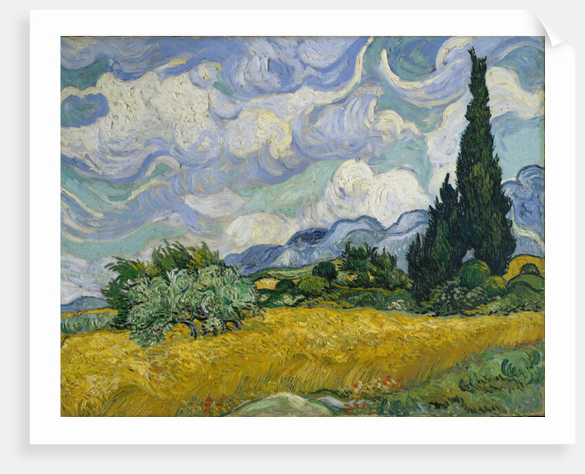 Wheat Field with Cypresses, 1889 by Vincent van Gogh