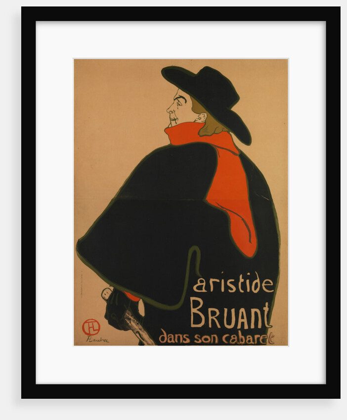 Aristide Bruant, at His Cabaret, 1893 by Henri de Toulouse-Lautrec