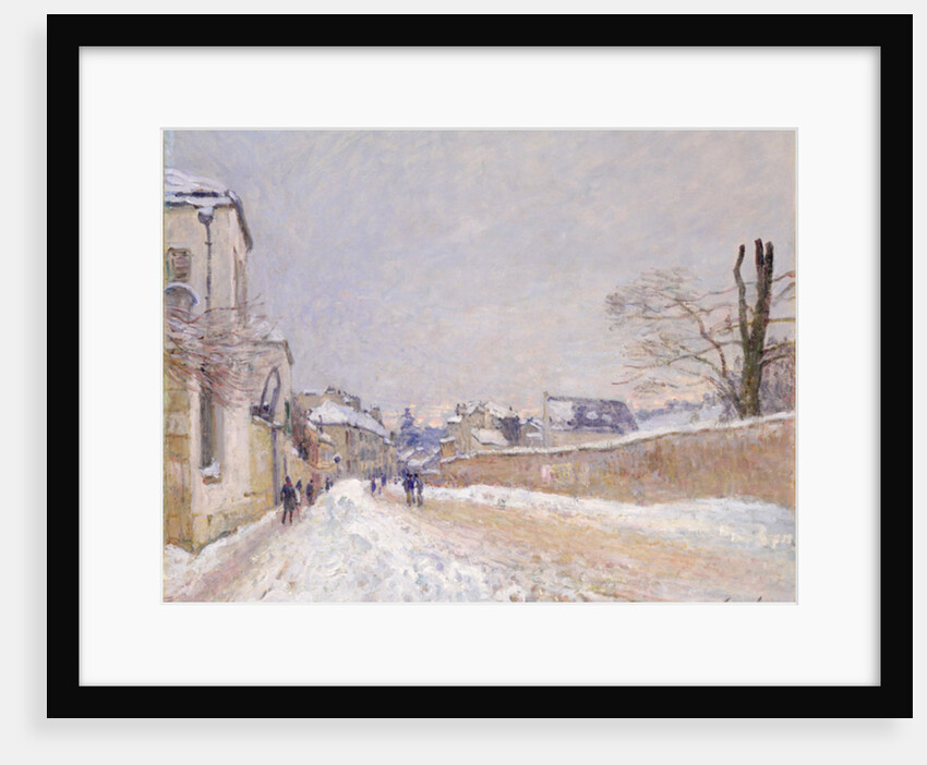 Rue Eugène Moussoir at Moret: Winter, 1891 by Alfred Sisley