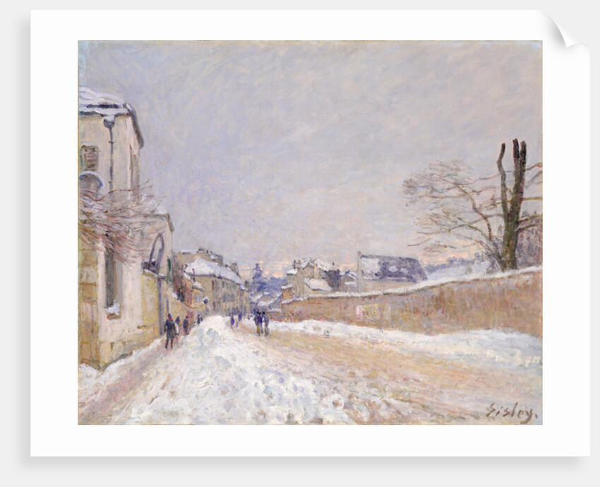 Rue Eugène Moussoir at Moret: Winter, 1891 by Alfred Sisley