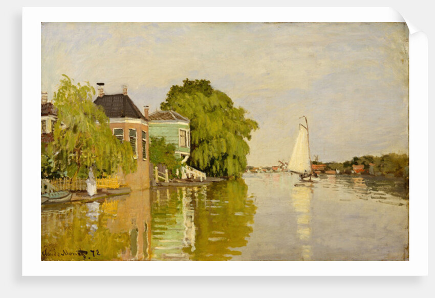 Houses on the Achterzaan, 1871 by Claude Monet