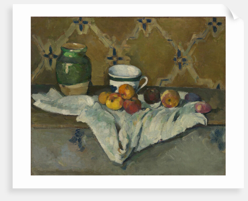 Still Life with Jar, Cup, and Apples, c.1877 by Paul Cezanne