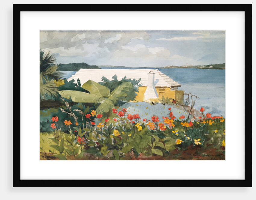 Flower Garden and Bungalow, Bermuda, 1899 by Winslow Homer