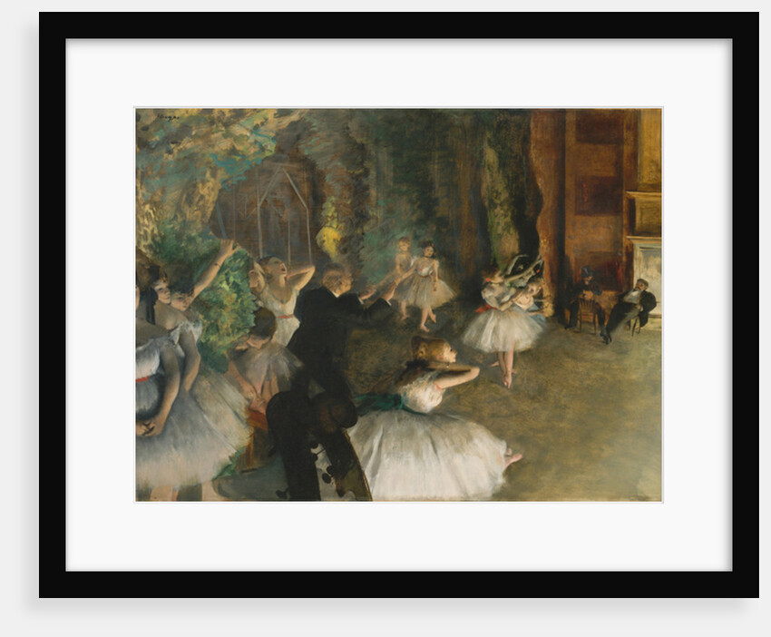 The Rehearsal of the Ballet on Stage, c.1874 by Edgar Degas