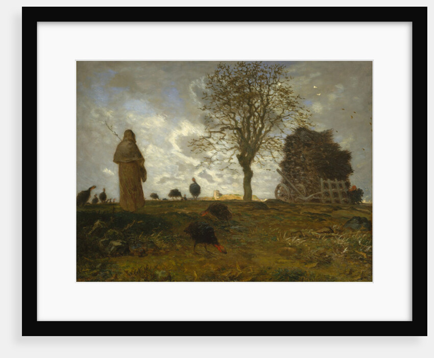 Autumn Landscape with a Flock of Turkeys, 1872-73 by Jean-Francois Millet