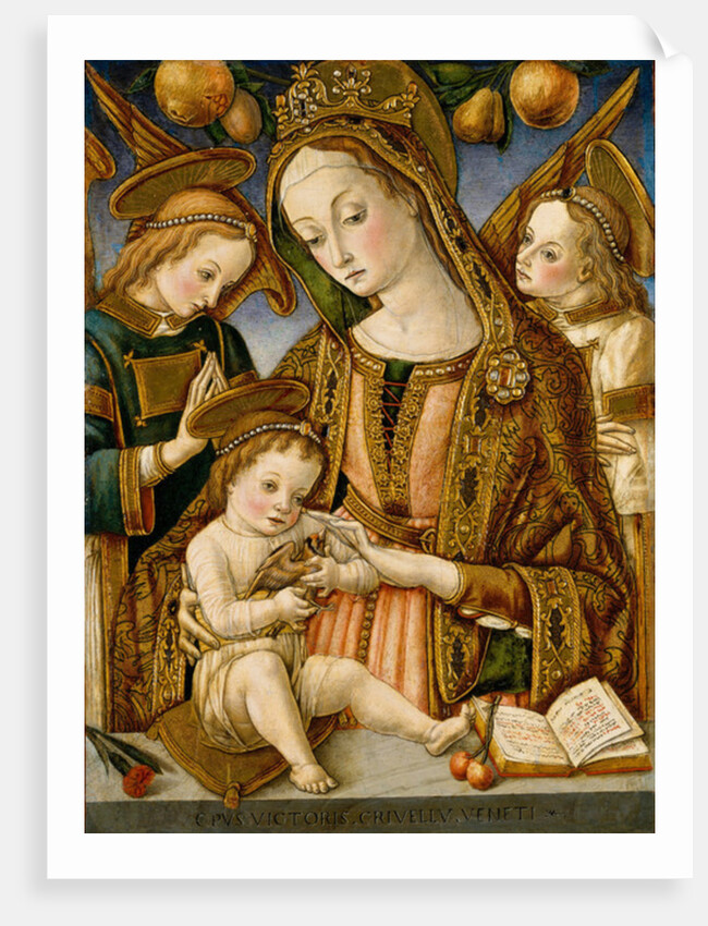 Madonna and Child with Two Angels, c.1481-82 by Vittorio Crivelli