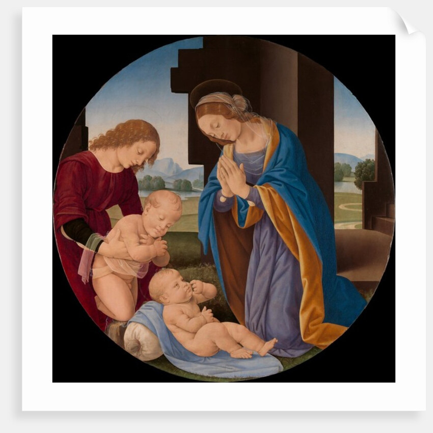 Madonna Adoring the Child with the Infant Saint John the Baptist and an Angel, c.1492 by Lorenzo di Credi