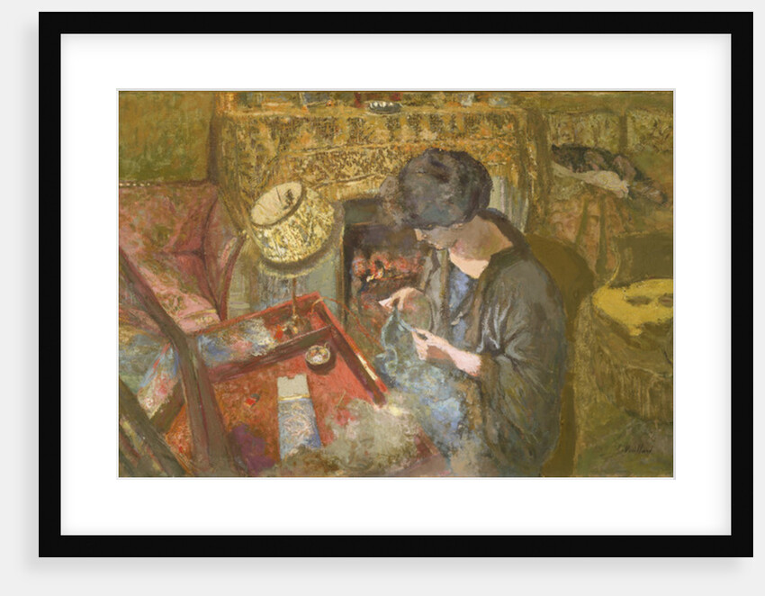 The Small Drawing-Room: Mme Hessel at Her Sewing Table, 1917 by Edouard Vuillard