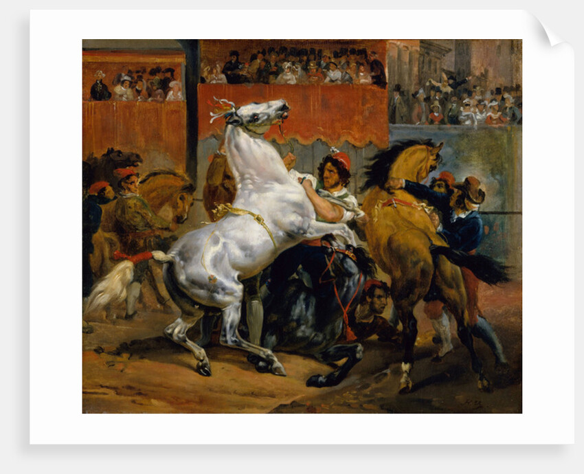 The Start of the Race of the Riderless Horses, 1820 by Emile Jean Horace Vernet