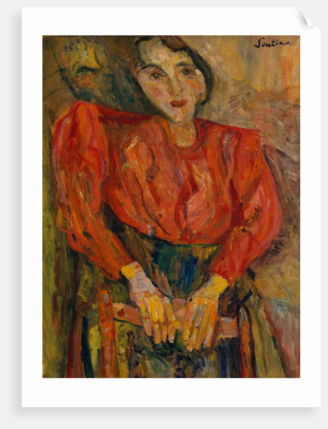 Woman in Red Blouse, c.1919 by Chaim Soutine