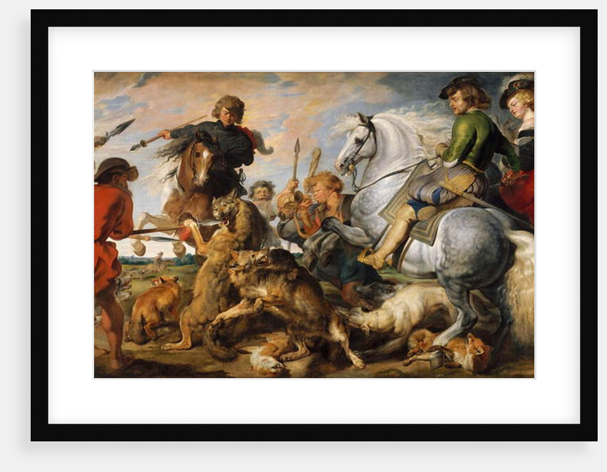 Wolf and Fox Hunt, c.1616 by Peter Paul (and studio) Rubens