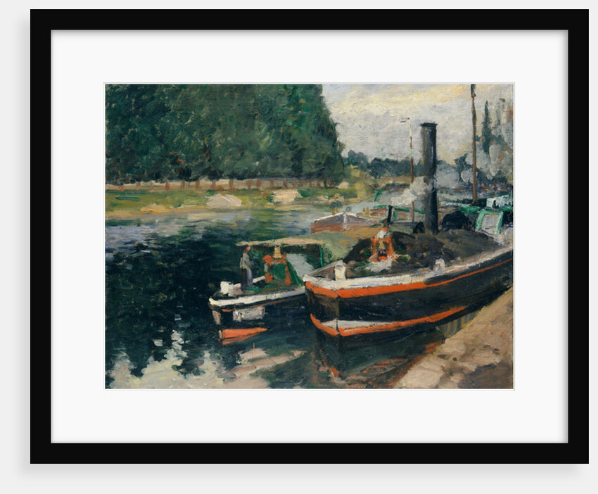 Barges at Pontoise, 1876 by Camille Pissarro