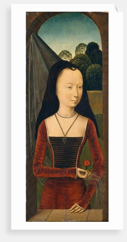 Young Woman with a Pink, c.1485-90 by Hans Memling