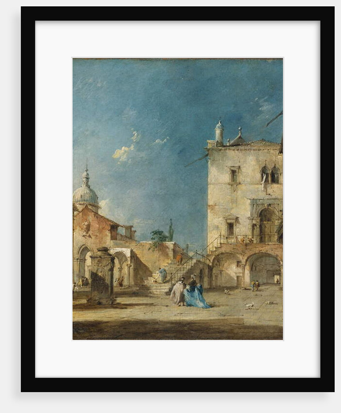 Imaginary View of a Venetian Square or Campo, c.1780 by Francesco Guardi