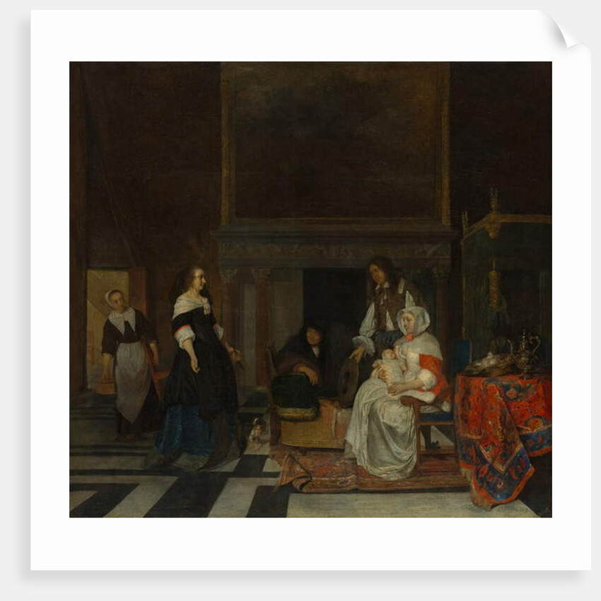 The Visit to the Nursery, 1661 by Gabriel Metsu