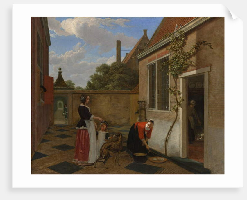 Scene in a Courtyard, early 1660s by Ludolf de Jongh