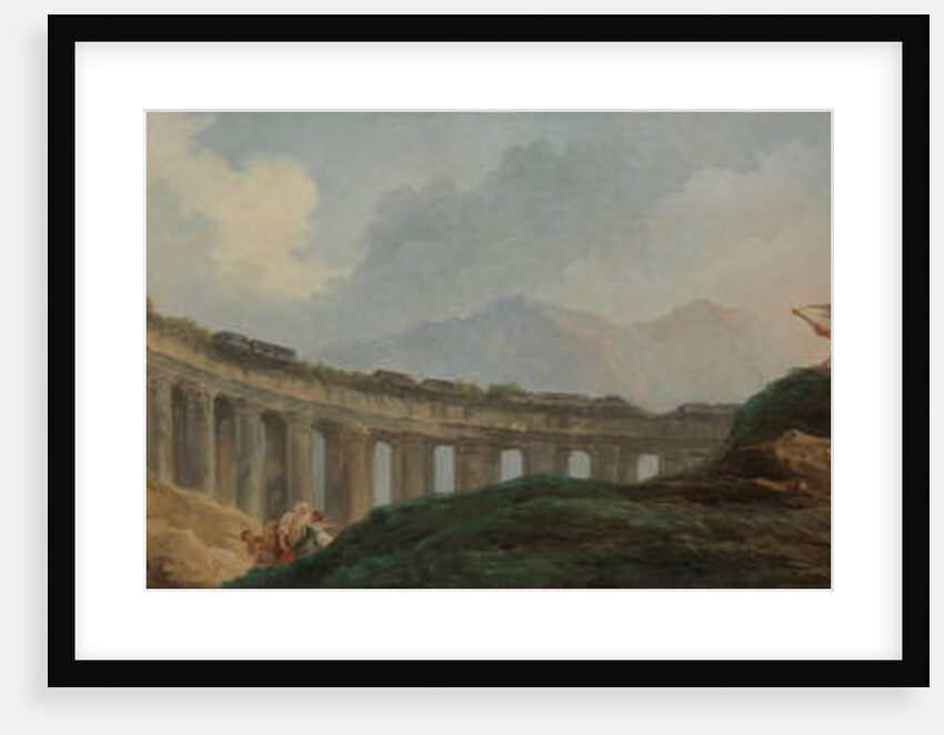 A Colonnade in Ruins by Hubert Robert