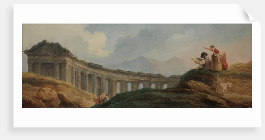 A Colonnade in Ruins by Hubert Robert