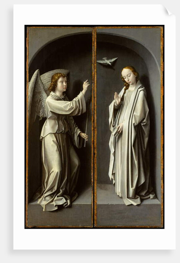 Archangel Gabriel; The Virgin Annunciate, c.1510 by Gerard David