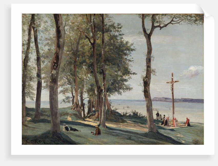 Honfleur: Calvary, c.1830 by Jean Baptiste Camille Corot