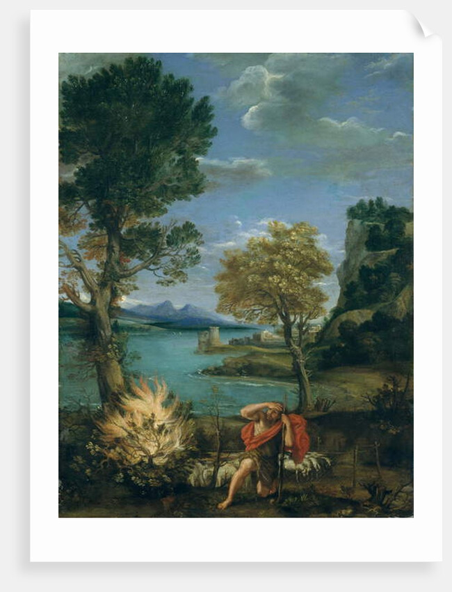 Landscape with Moses and the Burning Bush, 1610-16 by Domenichino (1581-1641)