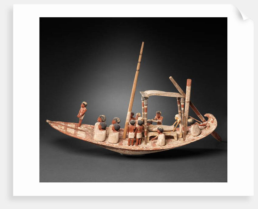 Model Sailing Boat Transporting a Mummy, c.1900–1885 BC by Egyptian 12th Dynasty