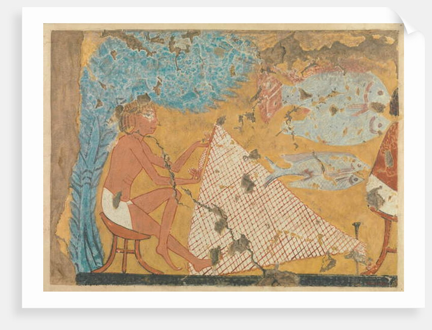 Man Making a Net, Tomb of Ipuy, c.1295–1213 BC by Norman de Garis Davies