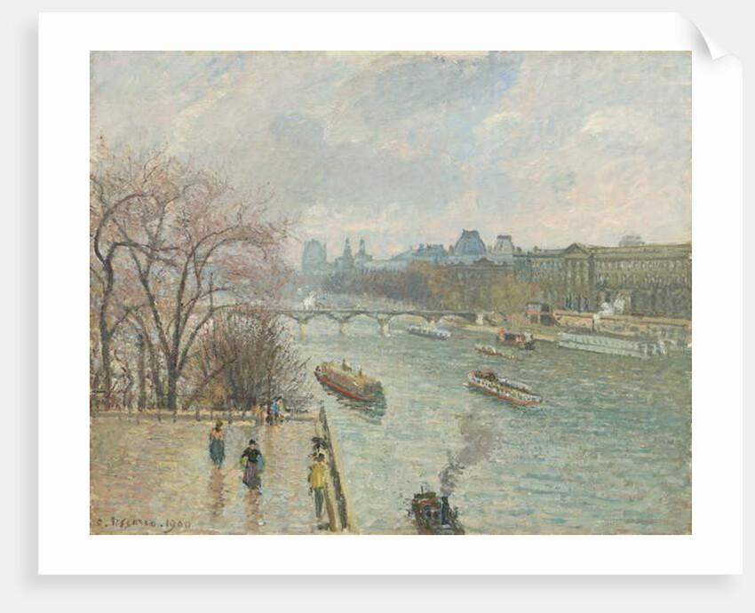 The Louvre, Afternoon, Rainy Weather, 1900 by Camille Pissarro