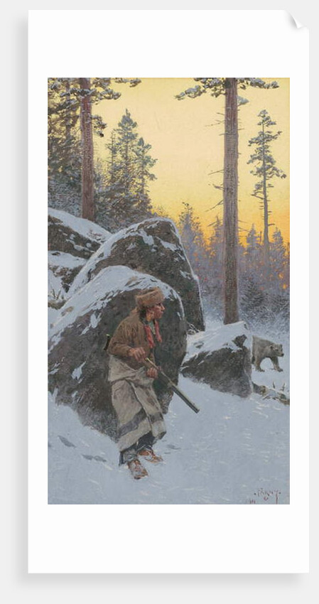 The Indian Bear Hunter, 1911 by Henry Francois Farny