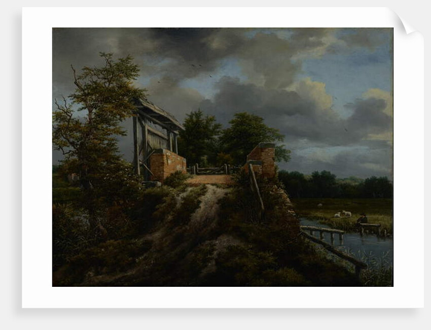 Bridge with a Sluice, 1648-9 by Jacob Isaaksz. or Isaacksz. van Ruisdael